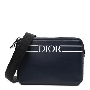 ❌ SOLD‼️ Dior Navy Calfskin Leather Mini Messenger Bag